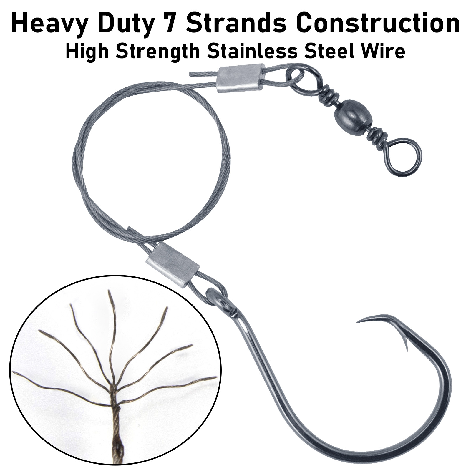 Snell Fishing Rig - 5pcs Rig Pancing Surf dengan Kail