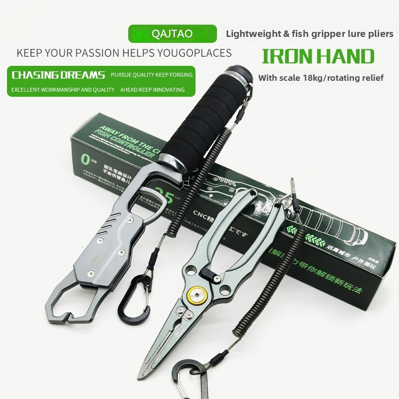 Fishing Equipment Tools - Pegangan Ikan Aluminium Ringan dengan Skala,