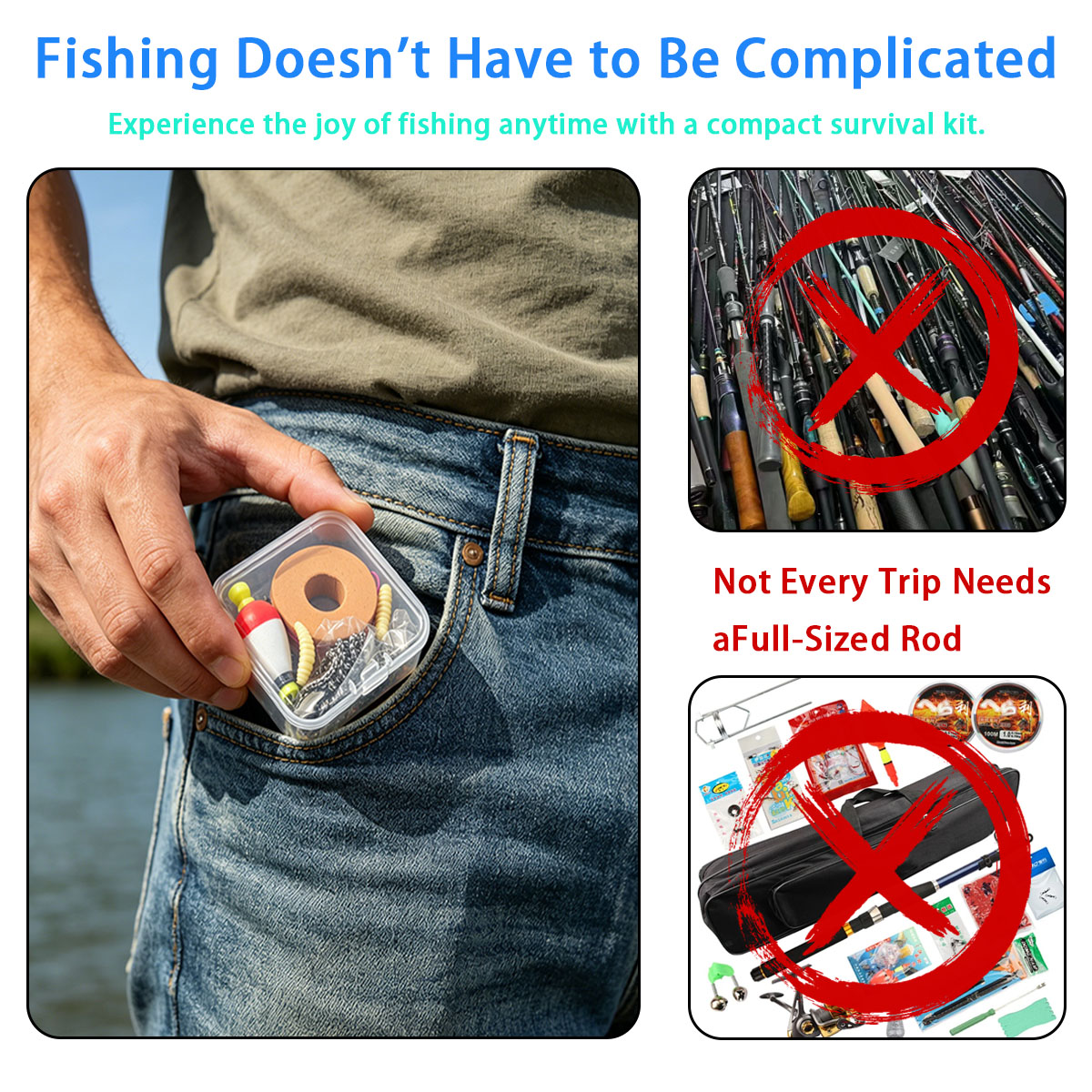 Fishing Equipment Storage - Set Peralatan Memancing Darurat Portabel, Perlengkapan