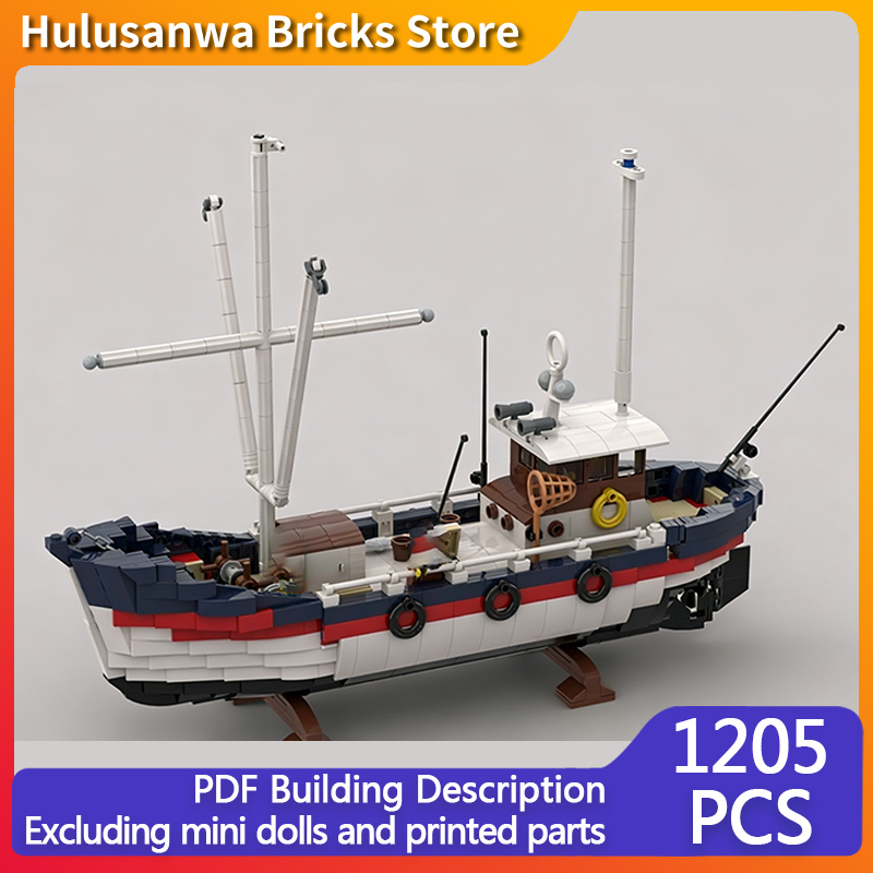 Fishing Equipment Gifts - Model Kapal Penangkap Ikan Kayu MOC,