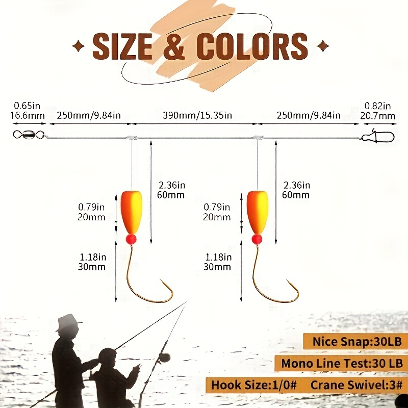 3 buah Rig Pompano memancing b - Snell Fishing Rig ulasan dan harga