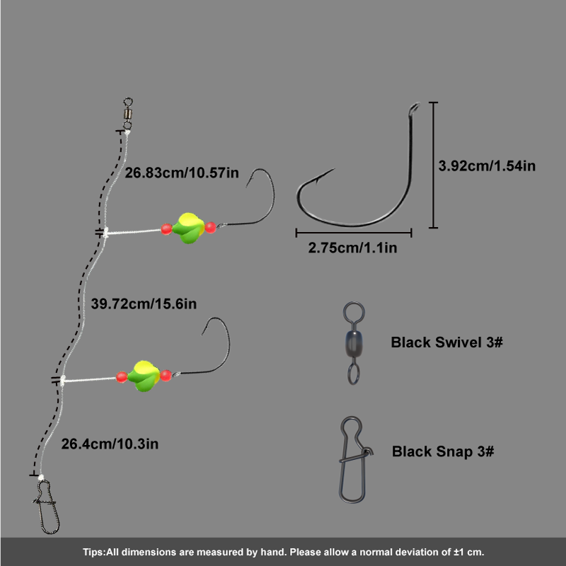 3/6Pcs Pompano Rigs Snell Floa - Snell Fishing Rig ulasan dan harga