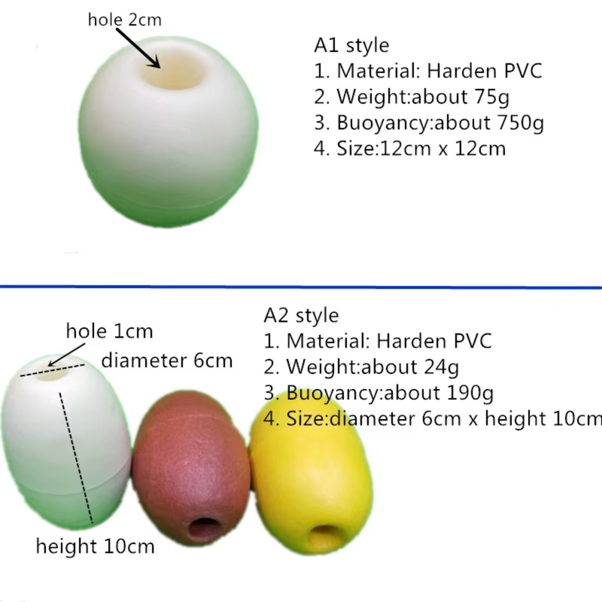 PVC keras busa mengambang ball - Fishing Equipment Tools ulasan dan harga